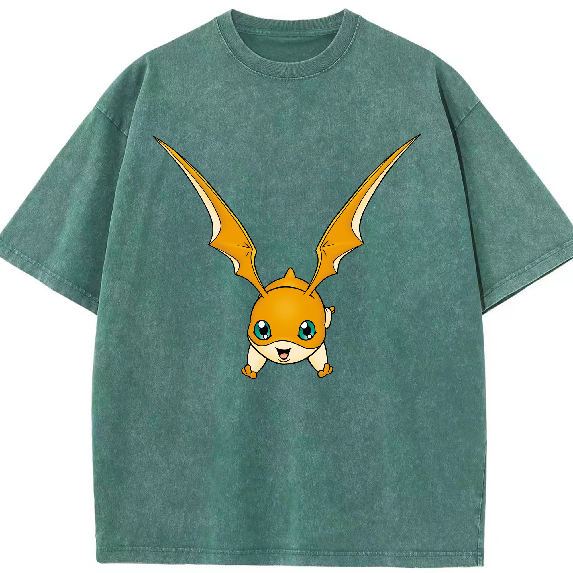 （画像用） Digimon デジタルモンスター/デジモン 綿100% ヴィンテージ風 半袖Tシャツ（フロントプリント）